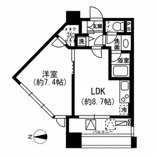 レジディア市ヶ谷【9階】の間取り