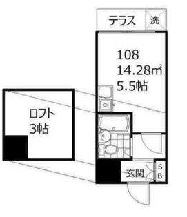 インベスト西中延【1階】の間取り