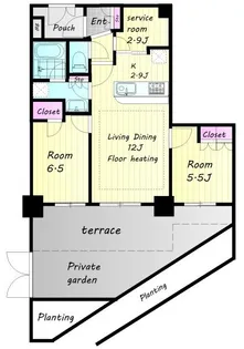 イトーピア大泉学園フィネシア【1階】の間取り