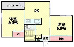 ハイコート泉尾【8階】の間取り