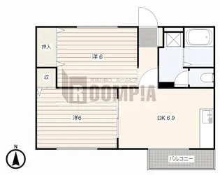 グリーンハイツ池川B棟【2階】の間取り
