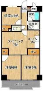 コートヒルズアザリア【3階】の間取り