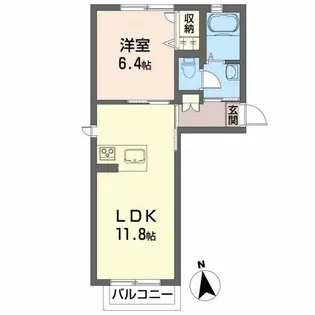 シャーメゾン フルール【1階】の間取り
