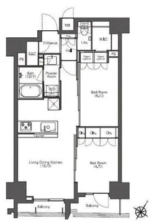 コンフォリア滝野川【5階】の間取り