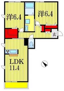 ラ・ヴィータ【2階】の間取り