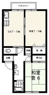 セジュールエスポアール【1階】の間取り