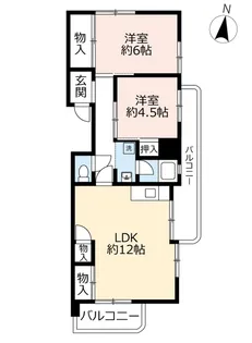UR四箇田【5階】の間取り