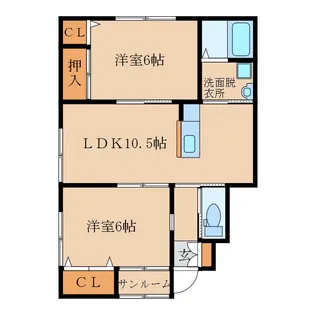 ボヌール札元【1階】の間取り