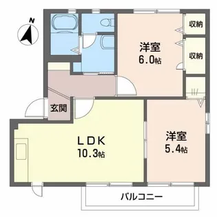 アメニティKANAIRO【1階】の間取り