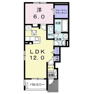 ル・メリディアンF【1階】の間取り