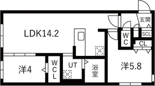 Land Toyohira【1階】の間取り