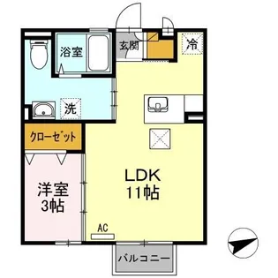 シュロスヤマナカ【1階】の間取り