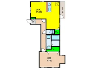 ZIP OHORI SOUTH【1階】の間取り