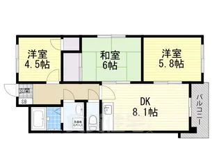 ヴィエンテ三国ヶ丘【1階】の間取り