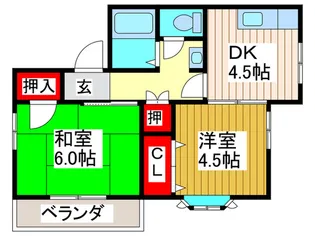 サウスウィンドウ【2階】の間取り