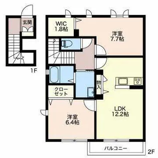 レザン アーブル【2階】の間取り