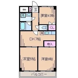 グランドゥールオークラNO.1【2階】の間取り