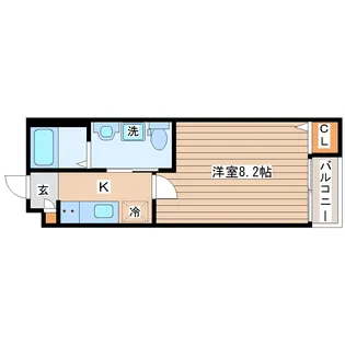 BRIX仙台長町【2階】の間取り