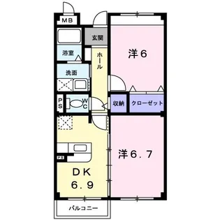 スカイホープ【2階】の間取り