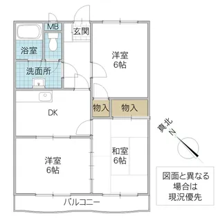 メゾンダイトク【3階】の間取り