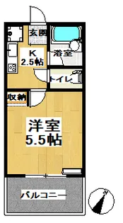レジリエンス松ケ丘【2階】の間取り