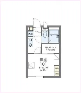 レオパレスエスポワール【1階】の間取り