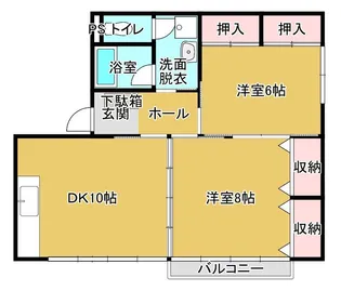ヴェルジェ星が丘【1階】の間取り