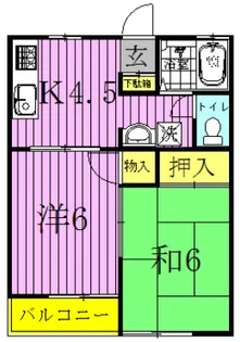 グリーンハイツ布施【1階】の間取り