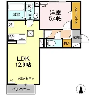 ブルーシェル【1階】の間取り