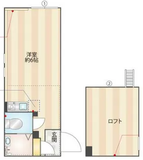 ユナイトアルゴ横浜【1階】の間取り