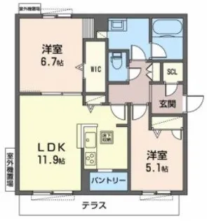 シャーメゾン シエル【3階】の間取り