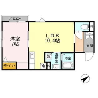 Aoiグリーンパレス【1階】の間取り