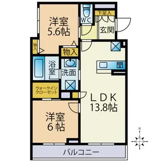 アイゾーン末広【2階】の間取り