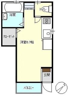パルテール大森【1階】の間取り