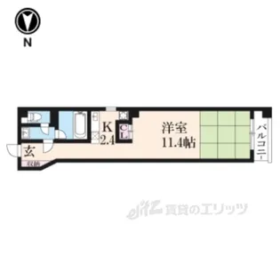 バウハウス富小路三条【2階】の間取り