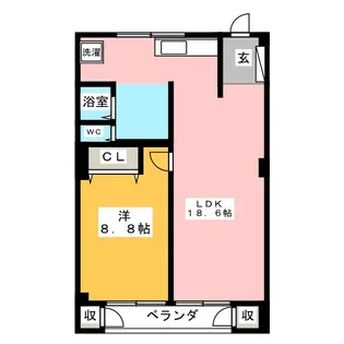 グリーンハイツコーポ【4階】の間取り