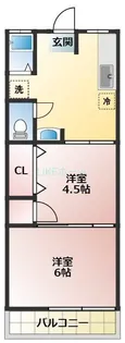 習志野コーポ【1階】の間取り