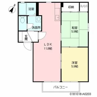 メゾン・ド・ルシオン A棟 *【2階】の間取り