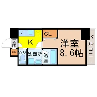 ベルルージュ中村公園【1階】の間取り