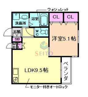 アヴェルーチェ豊中【1階】の間取り