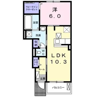 ベル・ロワールII【1階】の間取り