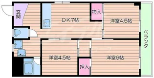 高塚増田ハイツ【2階】の間取り