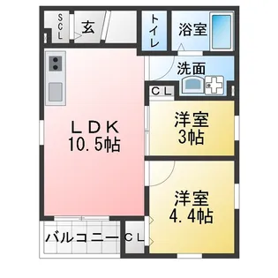 プレシア野並【1階】の間取り