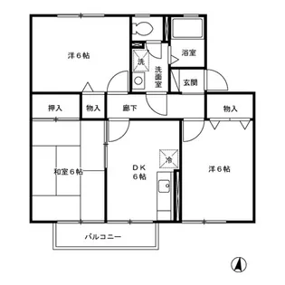 エクレール B棟【2階】の間取り