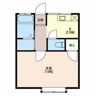 サンリバー今朝白II【1階】の間取り