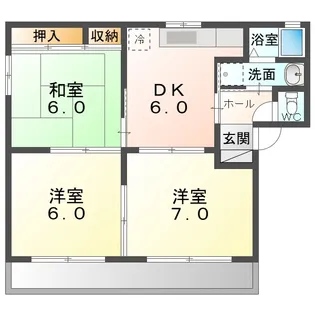けやきハイツ【1階】の間取り