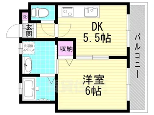 飯盛ハイツ【1階】の間取り