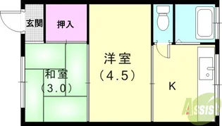 天神町ハイツ【3階】の間取り