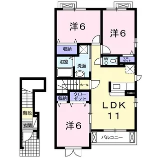 フリックシェノン I【2階】の間取り