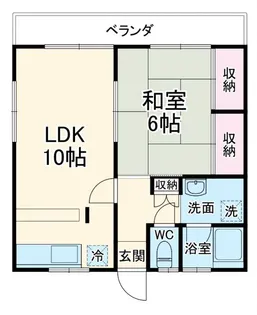 小島ハイツ 1号棟【2階】の間取り